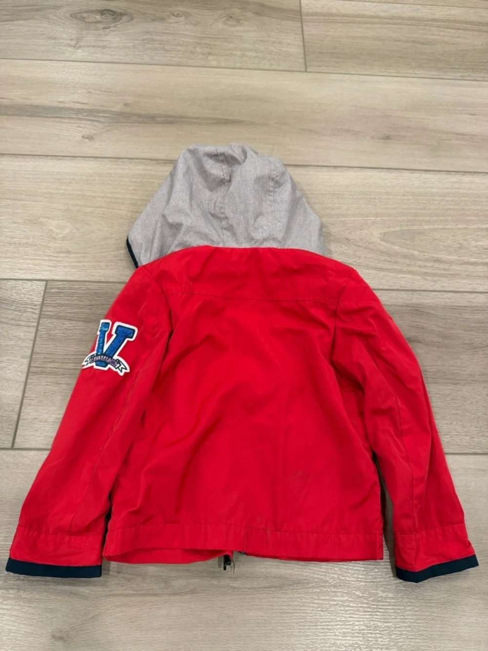 Catimini Toddler Boys Adorable Jacket Sz 3 Coat Red Multi Zip W/Hood